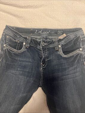 L.A. idol Women's Boot Cut Jeans - Dark Indigo